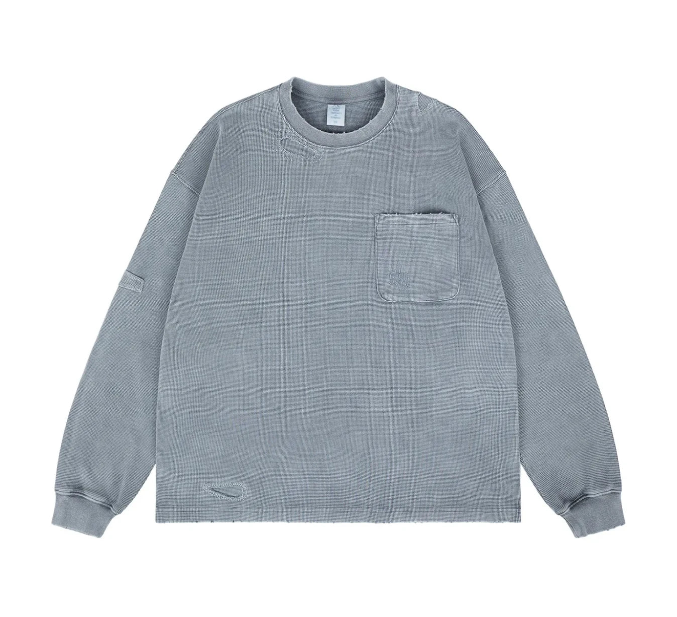 Long Sleeve Waffle T-Shirt-streetwear-techwear