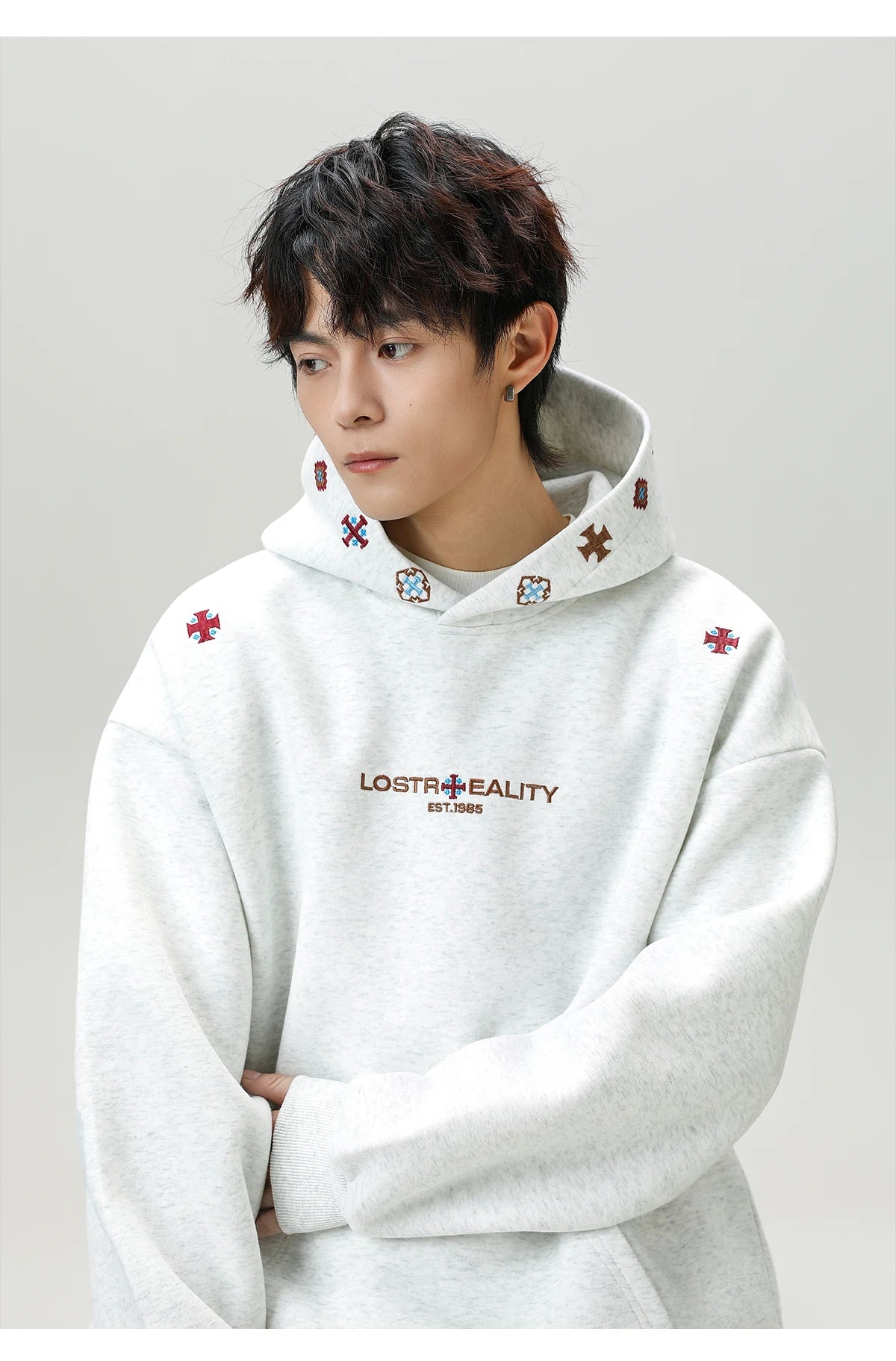 Lost Reality Embroidered Hoodie-streetwear-techwear