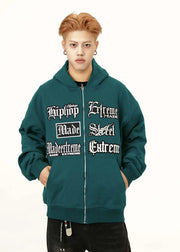 MADE EXTREME Multi Gothic Logo Zip Up Hoodie-streetwear-techwear