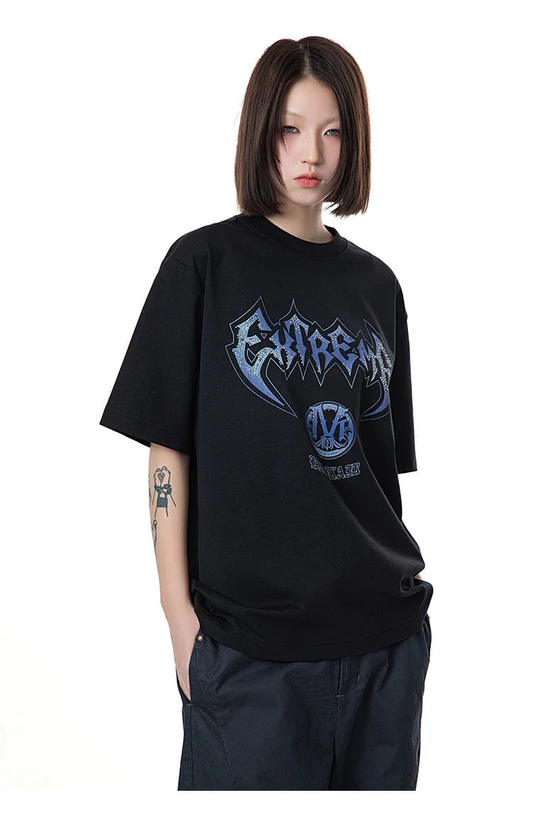 MADE EXTREME Studded Metal Logo T-Shirt-streetwear-techwear