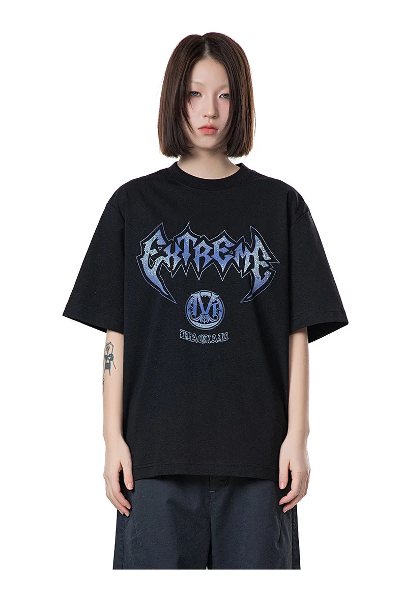 MADE EXTREME Studded Metal Logo T-Shirt-streetwear-techwear