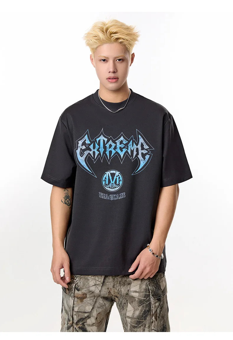 MADE EXTREME Studded Metal Logo T-Shirt-streetwear-techwear
