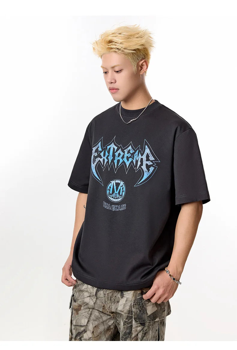 MADE EXTREME Studded Metal Logo T-Shirt-streetwear-techwear