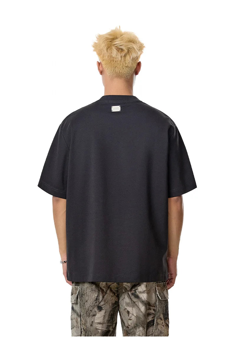 MADE EXTREME Studded Metal Logo T-Shirt-streetwear-techwear