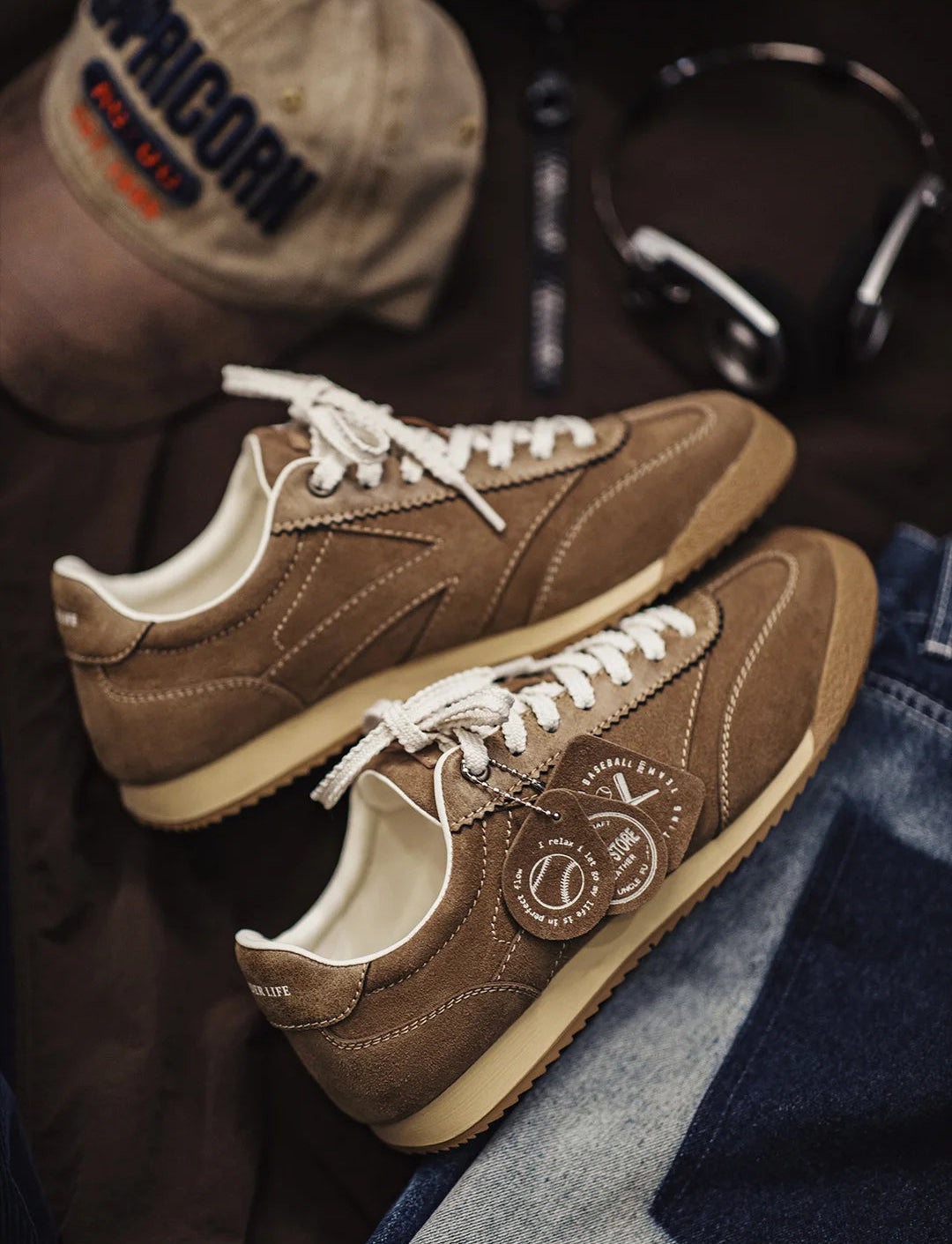 MADEN Diamond Heritage Suede Sneakers-streetwear-techwear