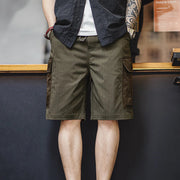 MADEN Herringbone Twill Cargo Shorts-streetwear-techwear