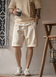MADEN Natural Denim Shorts-streetwear-techwear
