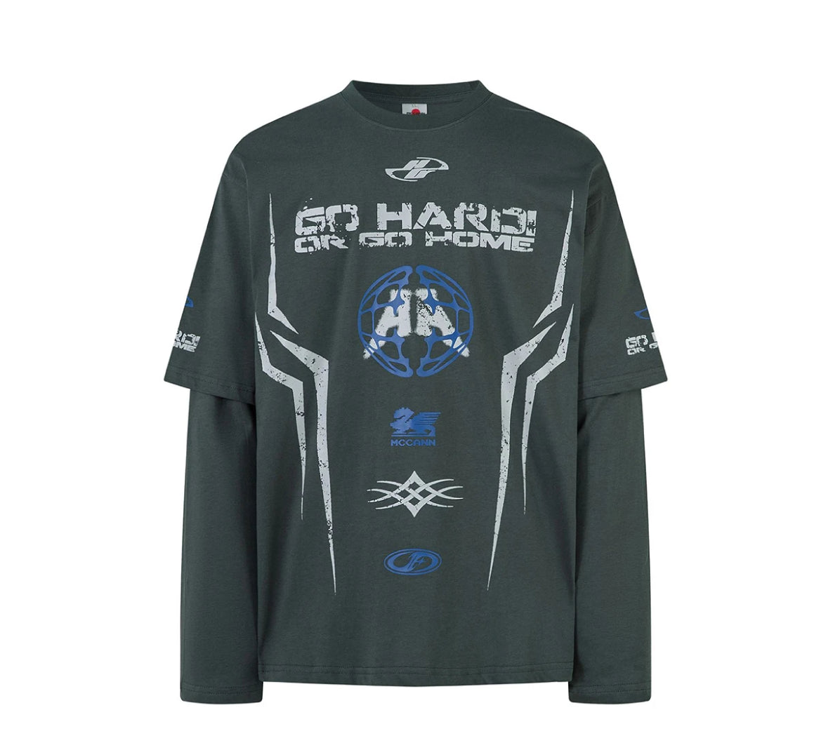 MCCANN 'Overdrive' Layered Long Sleeve T-Shirt-streetwear-techwear