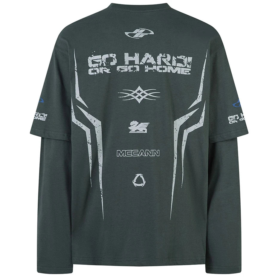 MCCANN 'Overdrive' Layered Long Sleeve T-Shirt | Streetwear