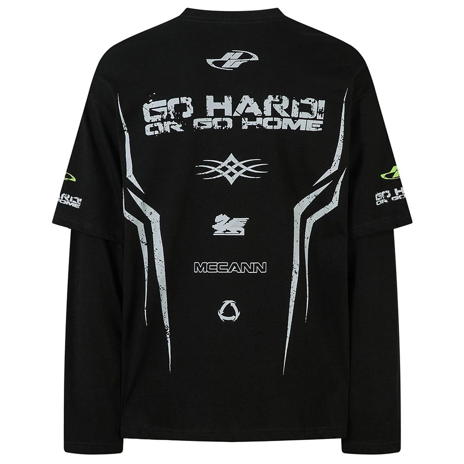 MCCANN 'Overdrive' Layered Long Sleeve T-Shirt-streetwear-techwear