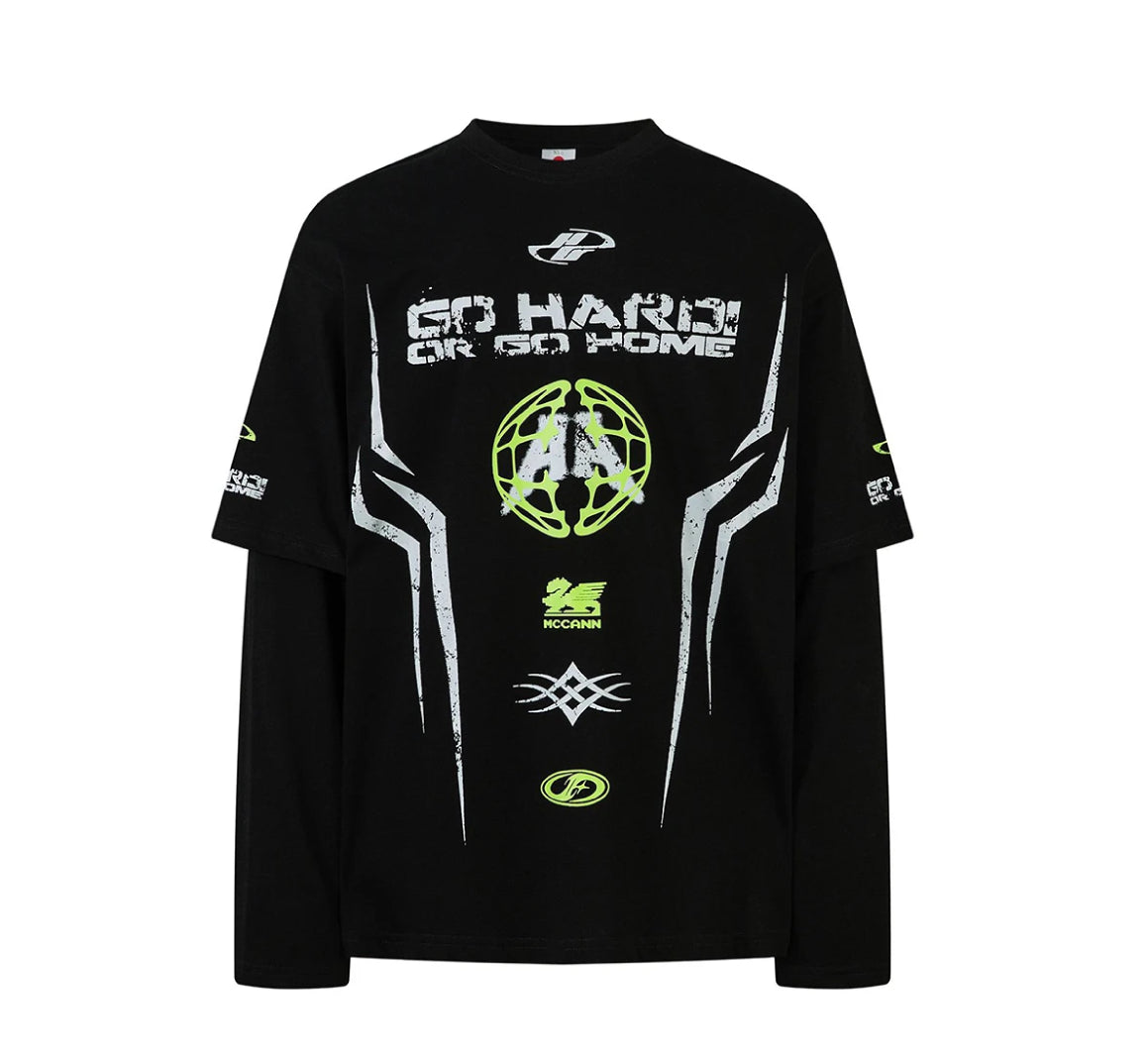 MCCANN 'Overdrive' Layered Long Sleeve T-Shirt-streetwear-techwear