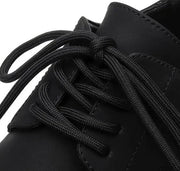 Matte Black Chunky Derby Shoes-streetwear-techwear