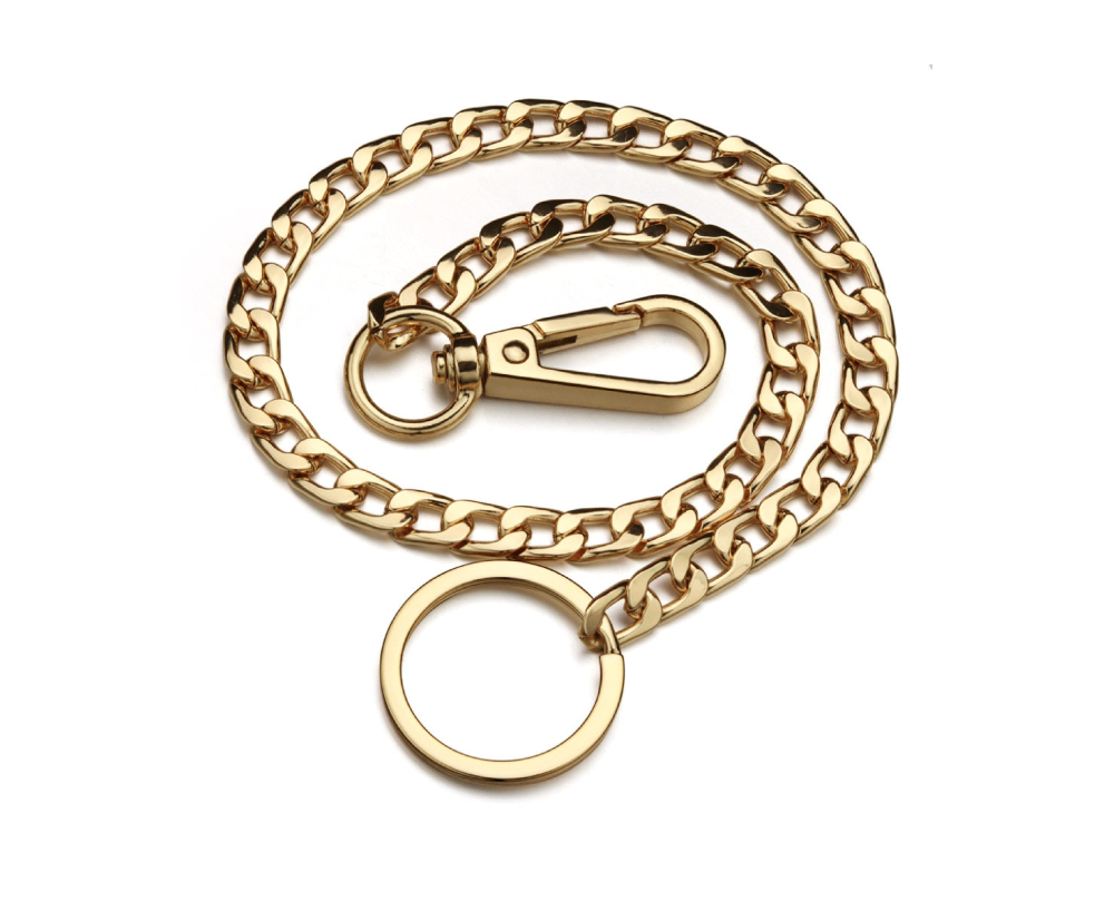 Metal Wallet Belt Chain - Gold-streetwear-techwear