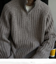 Nordic Rib Half Zip Sweater-streetwear-techwear