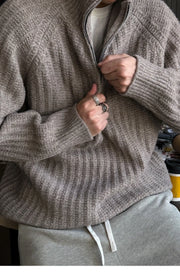 Nordic Rib Half Zip Sweater-streetwear-techwear