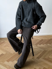 Nordic Rib Half Zip Sweater-streetwear-techwear