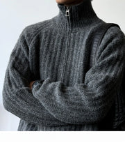 Nordic Rib Half Zip Sweater-streetwear-techwear