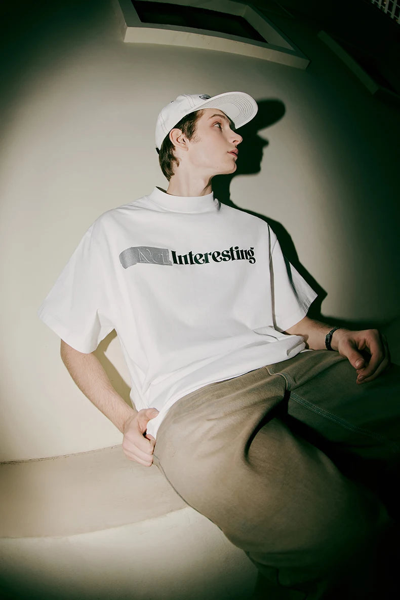 'Not Interesting' Slogan T-Shirt-streetwear-techwear