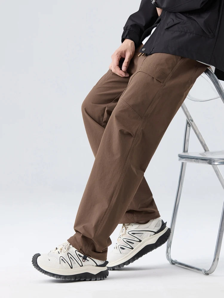 Nylon Straight Leg Cargo Pants-streetwear-techwear