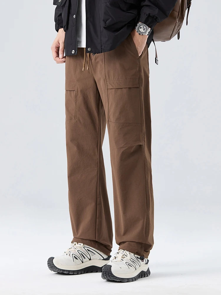 Nylon Straight Leg Cargo Pants-streetwear-techwear