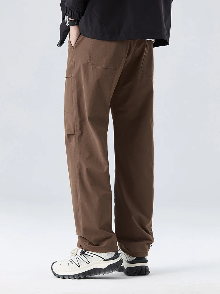 Nylon Straight Leg Cargo Pants-streetwear-techwear