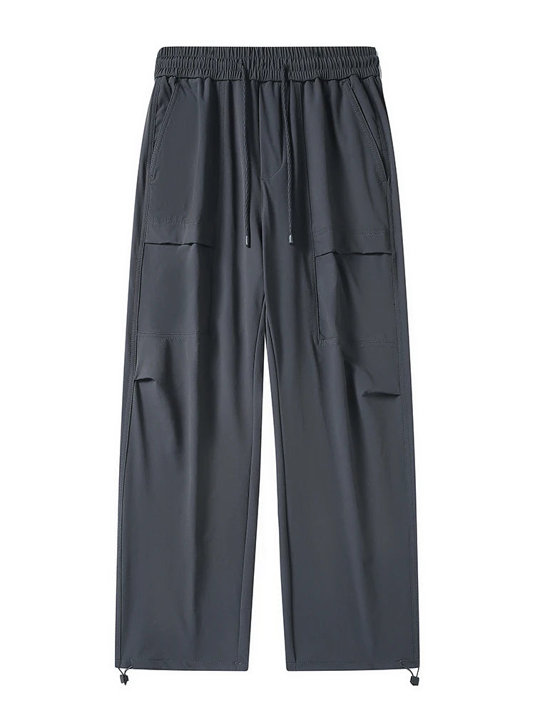 Nylon Straight Leg Cargo Pants-streetwear-techwear