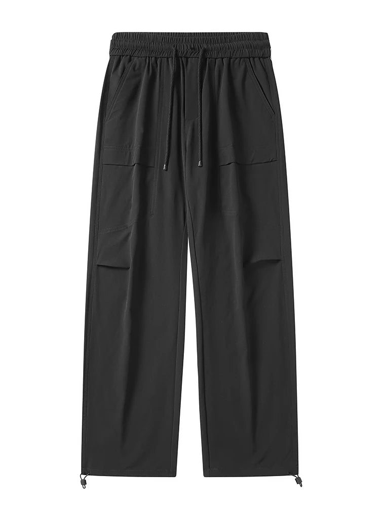 Nylon Straight Leg Cargo Pants-streetwear-techwear
