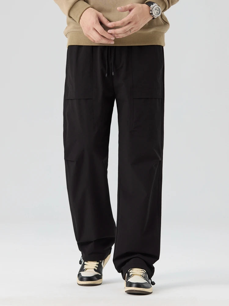 Nylon Straight Leg Cargo Pants-streetwear-techwear