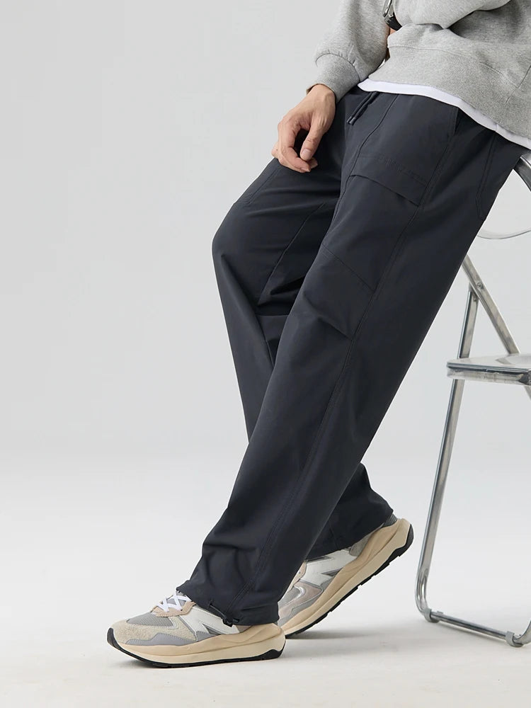 Nylon Straight Leg Cargo Pants-streetwear-techwear