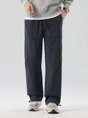Nylon Straight Leg Cargo Pants-streetwear-techwear