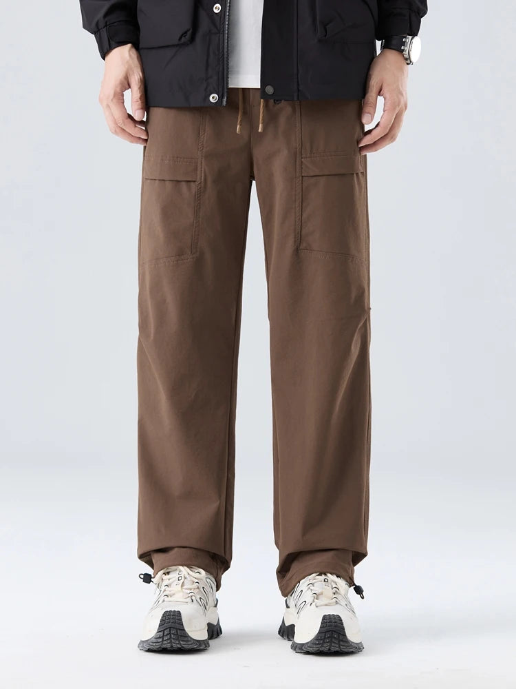 Nylon Straight Leg Cargo Pants-streetwear-techwear