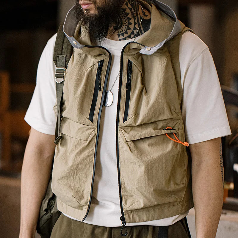 Outdoor Nylon Gilet Vest-streetwear-techwear