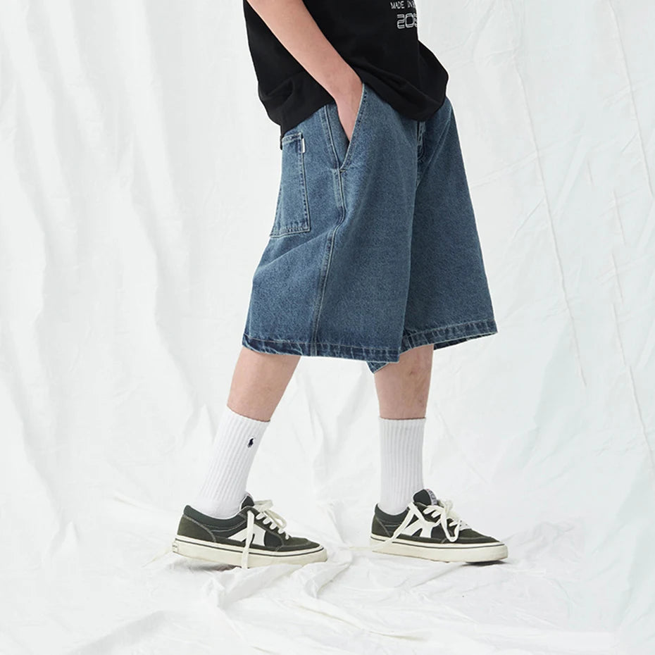 Oversized Knee Length Jorts-streetwear-techwear