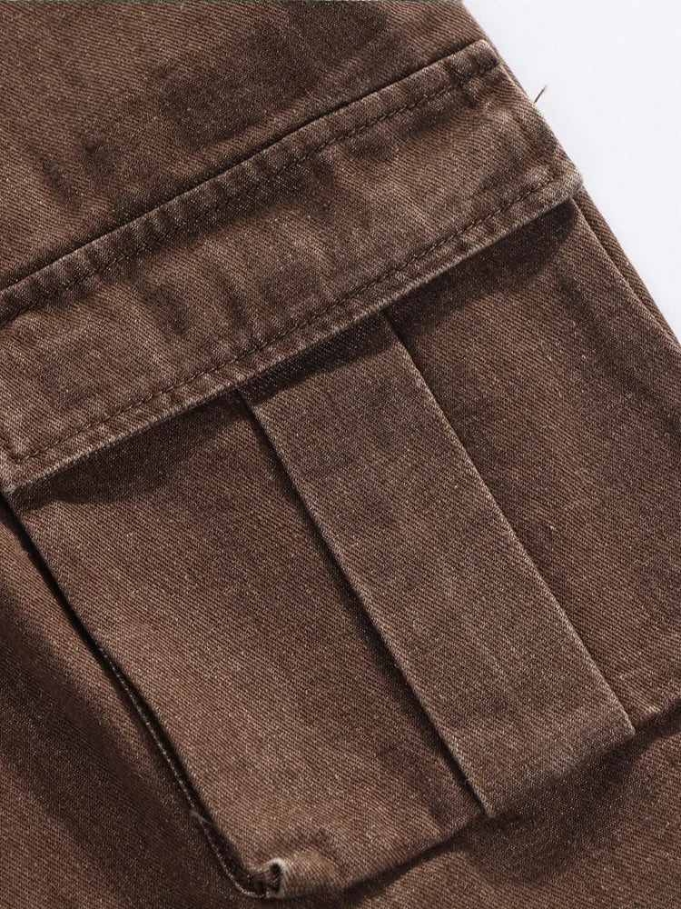 Oversized Parachute Cargo Jeans-streetwear-techwear