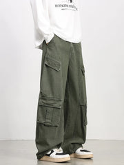 Oversized Parachute Cargo Jeans-streetwear-techwear