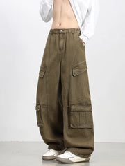 Oversized Parachute Cargo Jeans-streetwear-techwear