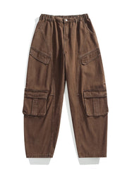 Oversized Parachute Cargo Jeans-streetwear-techwear