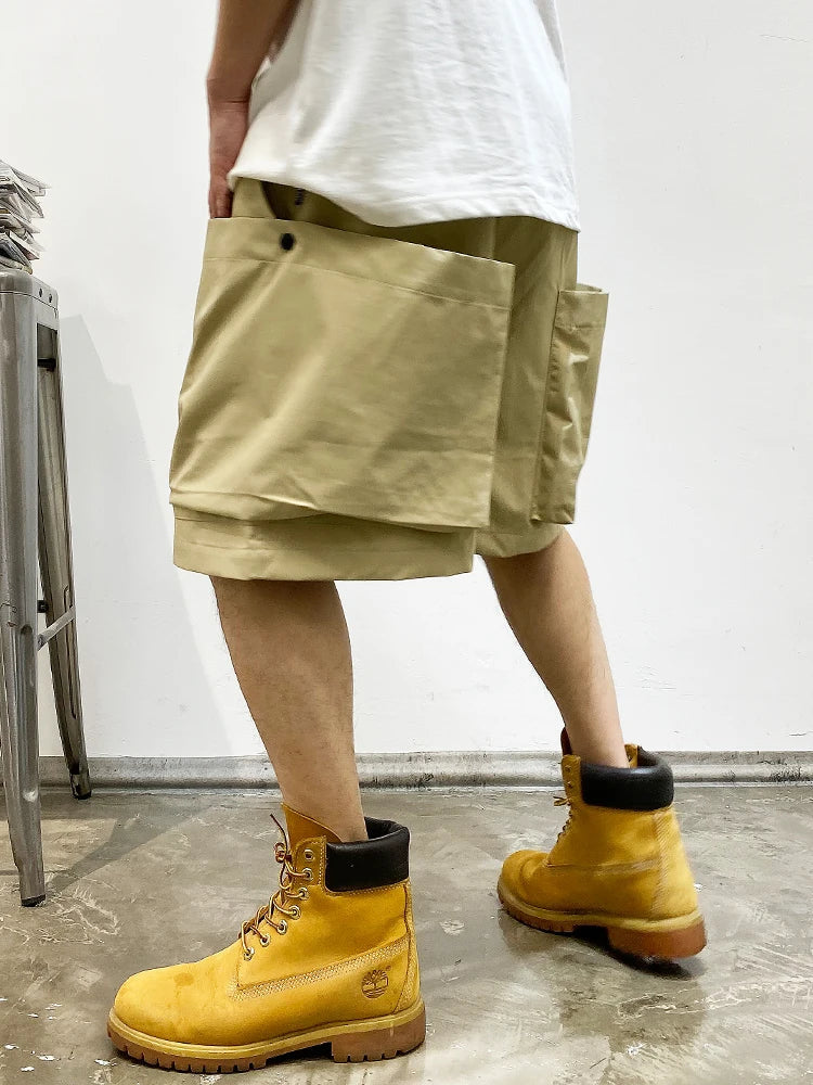 Oversized Pocket Cargo Shorts-streetwear-techwear