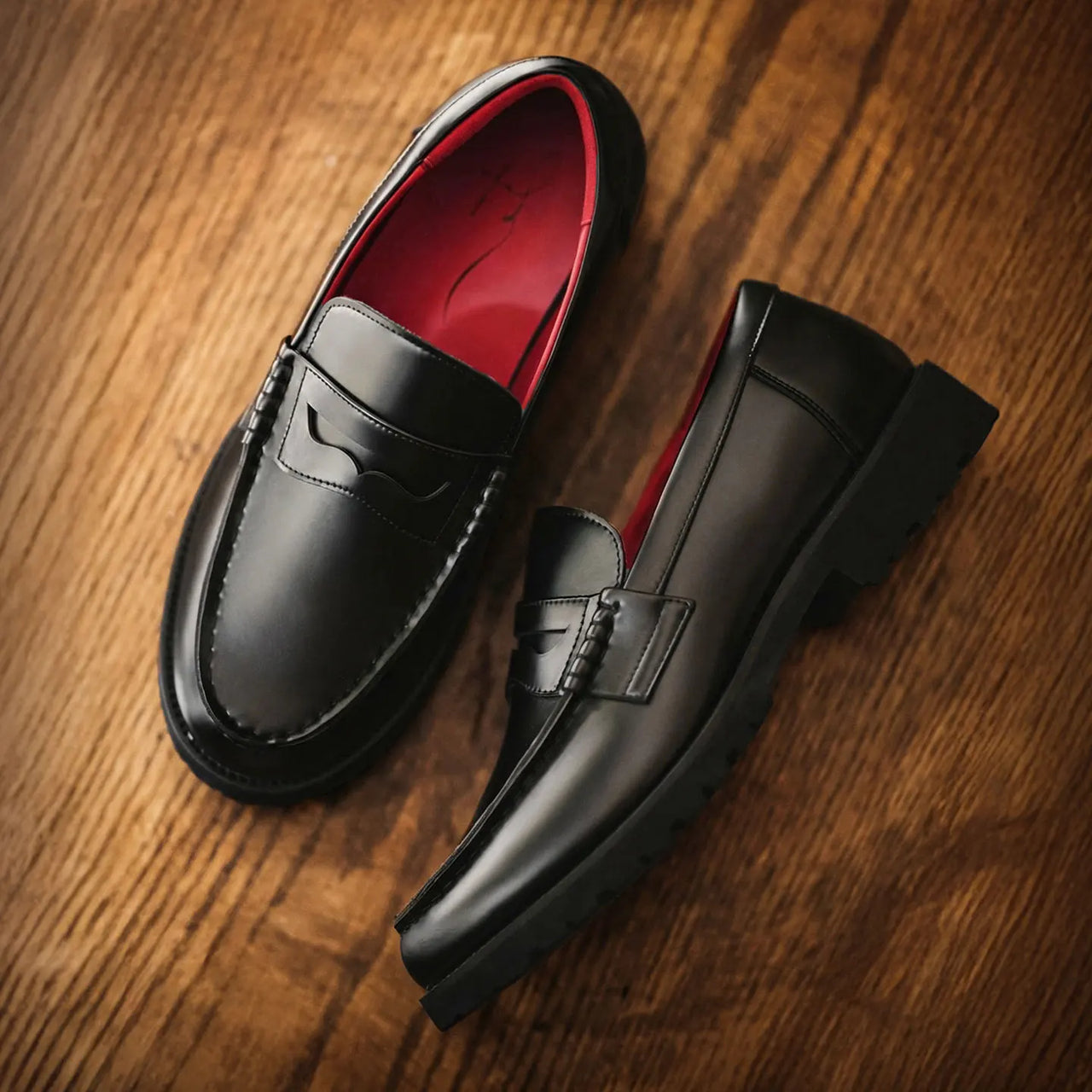 Oxblood Lined Leather Loafers-streetwear-techwear