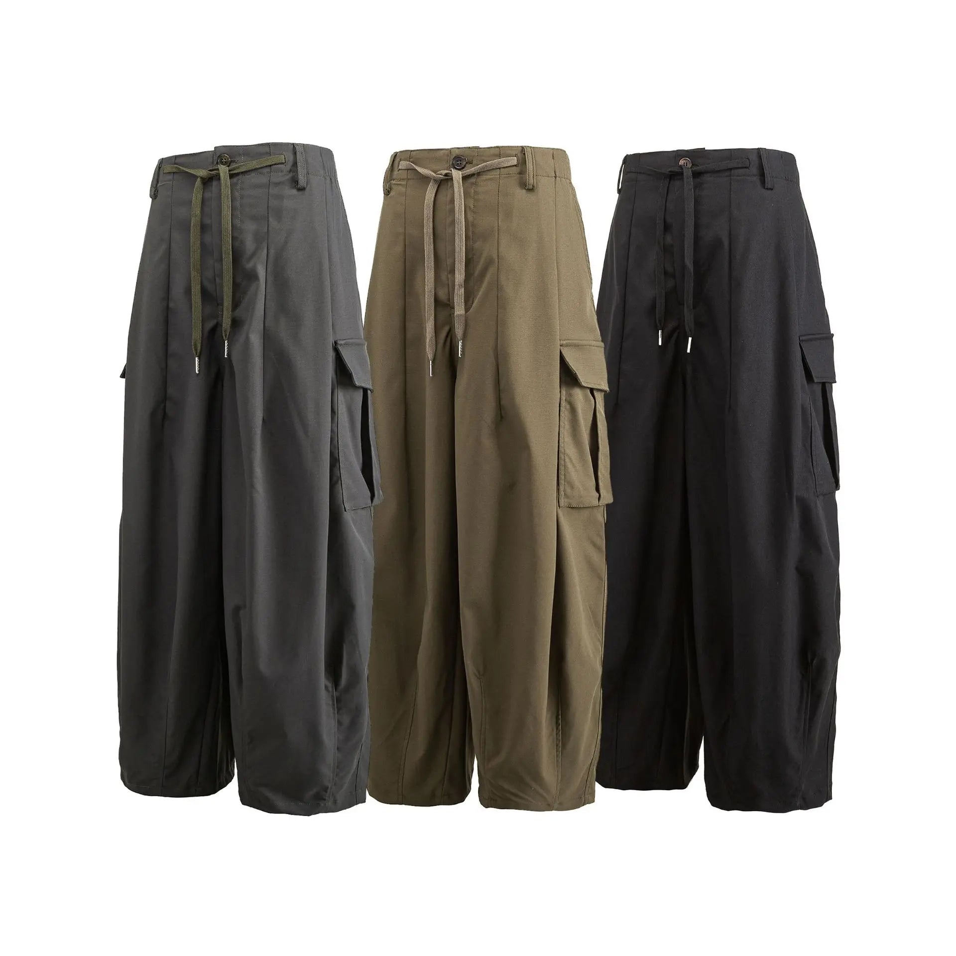 Parachute Wide Cargo Pants-streetwear-techwear
