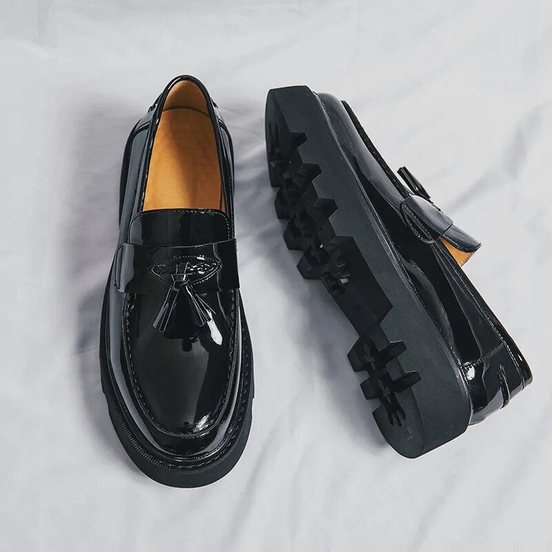 Patent Tassel Loafers-streetwear-techwear