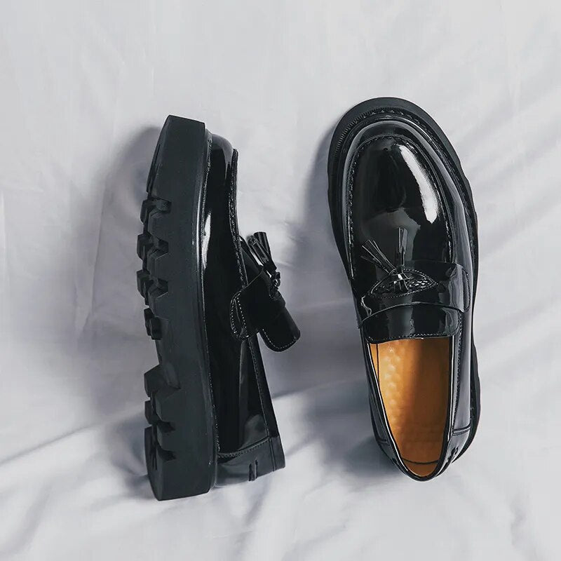 Patent Tassel Loafers-streetwear-techwear