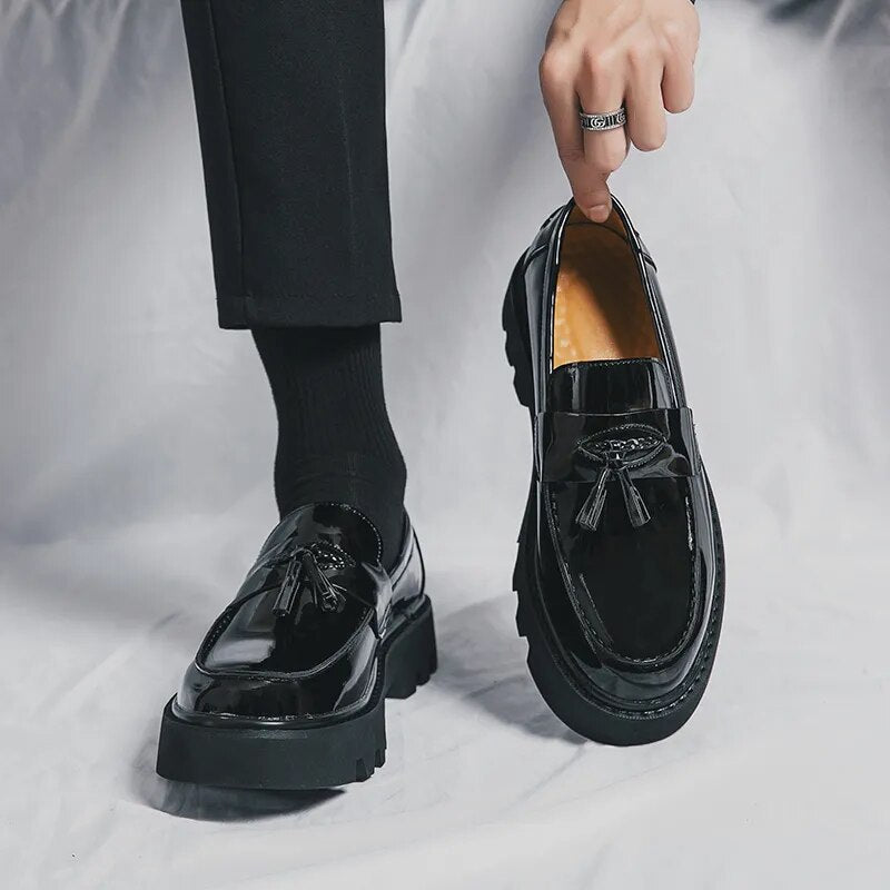 Patent Tassel Loafers-streetwear-techwear