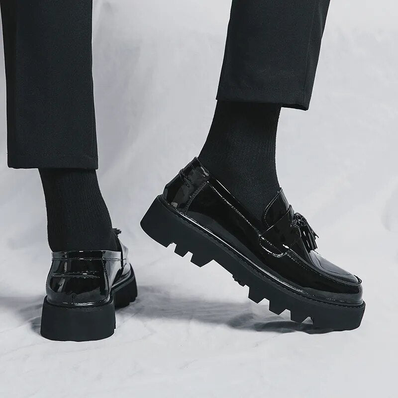 Patent Tassel Loafers-streetwear-techwear