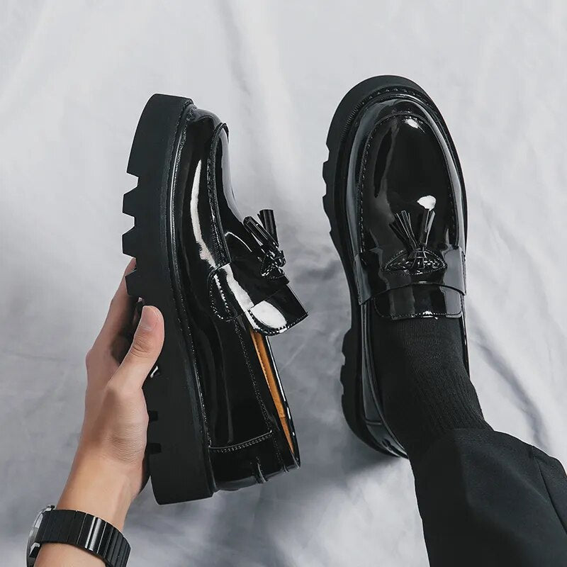 Patent Tassel Loafers-streetwear-techwear