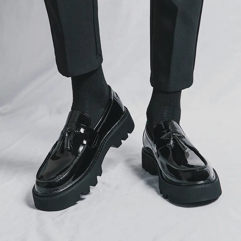 Patent Tassel Loafers-streetwear-techwear