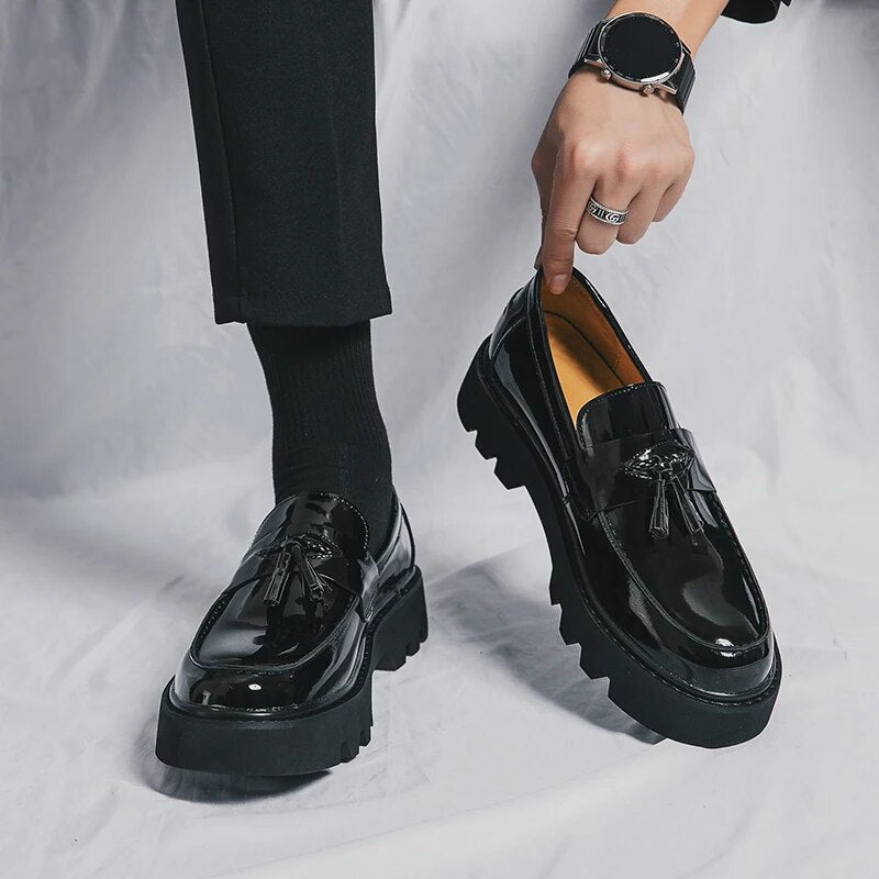 Patent Tassel Loafers-streetwear-techwear