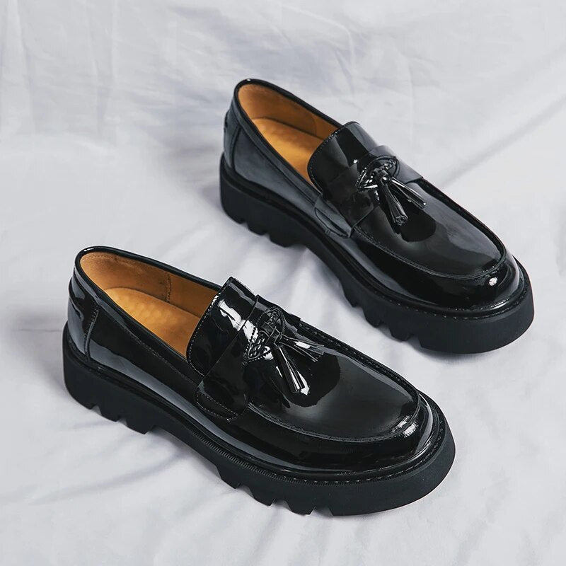 Patent Tassel Loafers-streetwear-techwear