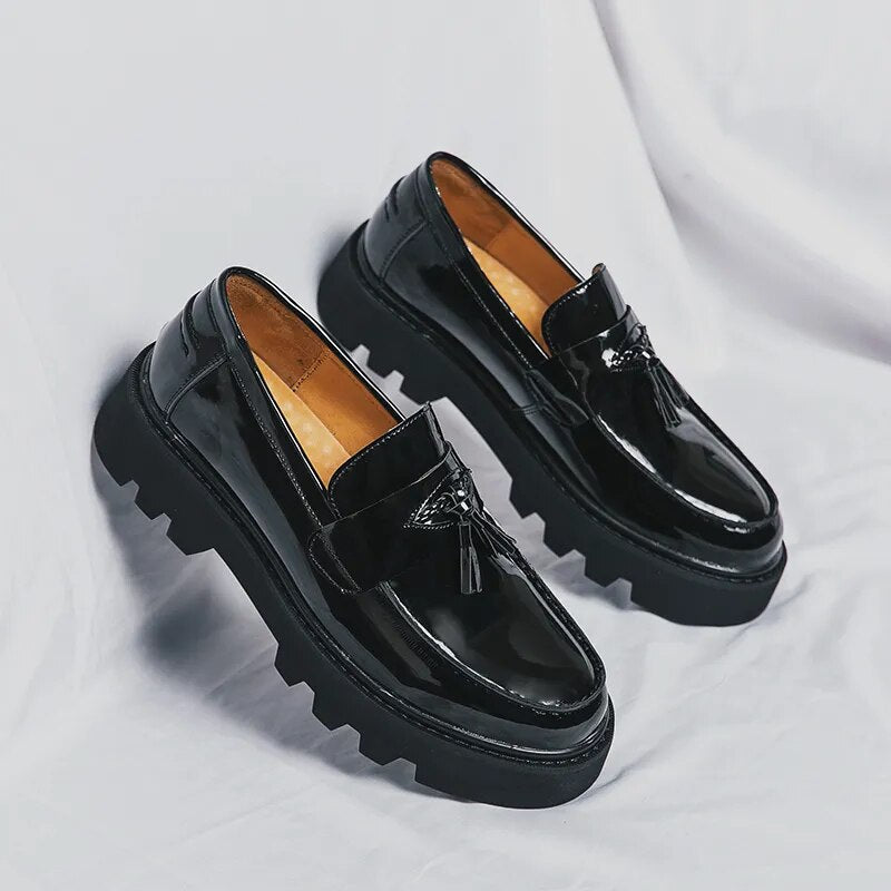 Patent Tassel Loafers-streetwear-techwear