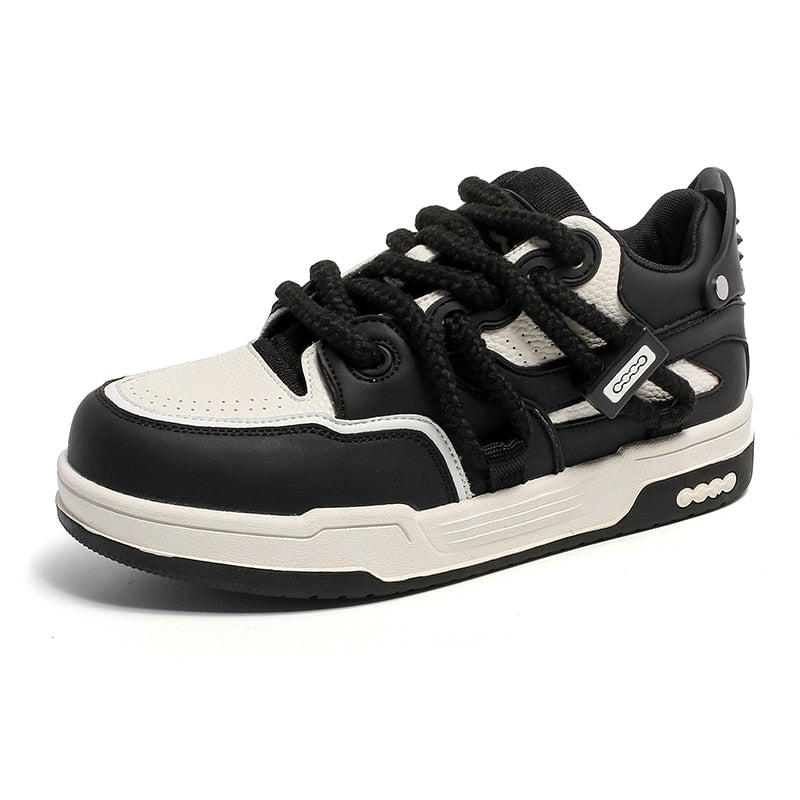 Phat Lace Sneakers - Cloud White/Black-streetwear-techwear